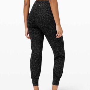 Black Patterned Joggers